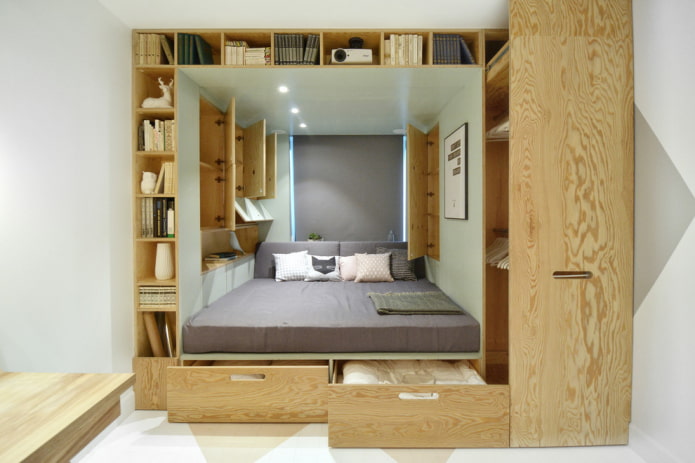 Unusual bedroom design