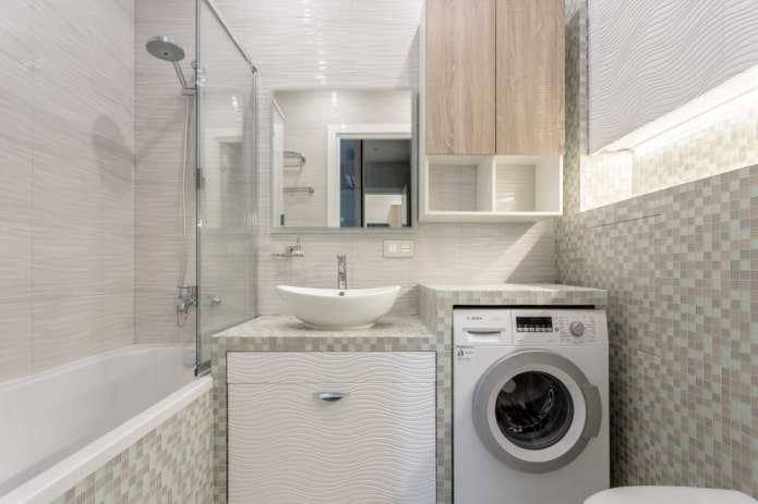 Cabinet above the washing machine