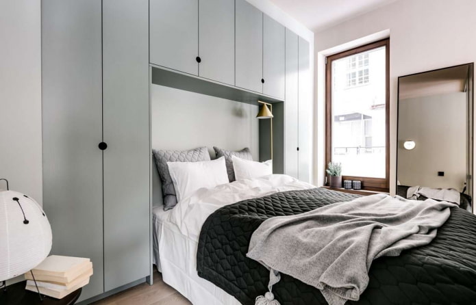 Cabinets above the bed