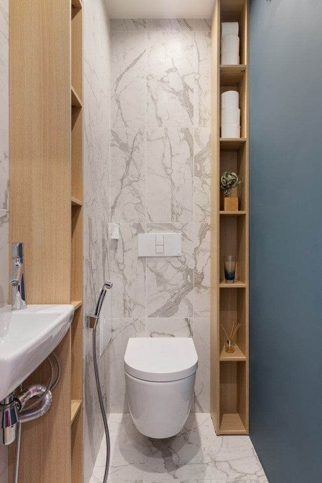 Narrow shelving unit