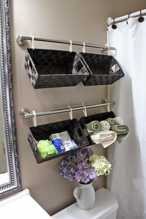 Baskets on rails