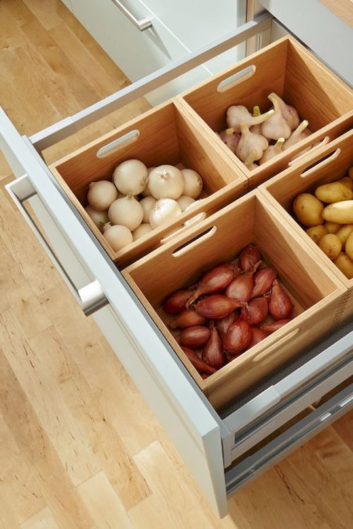 Storage in a cabinet