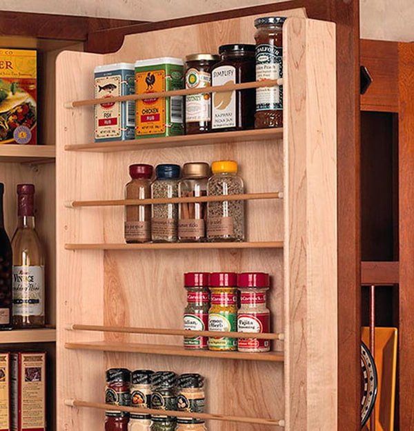 shelves on the door