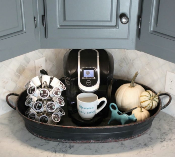 tray with coffee