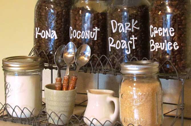 coffee in jars