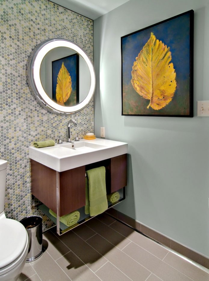 Towels under the sink