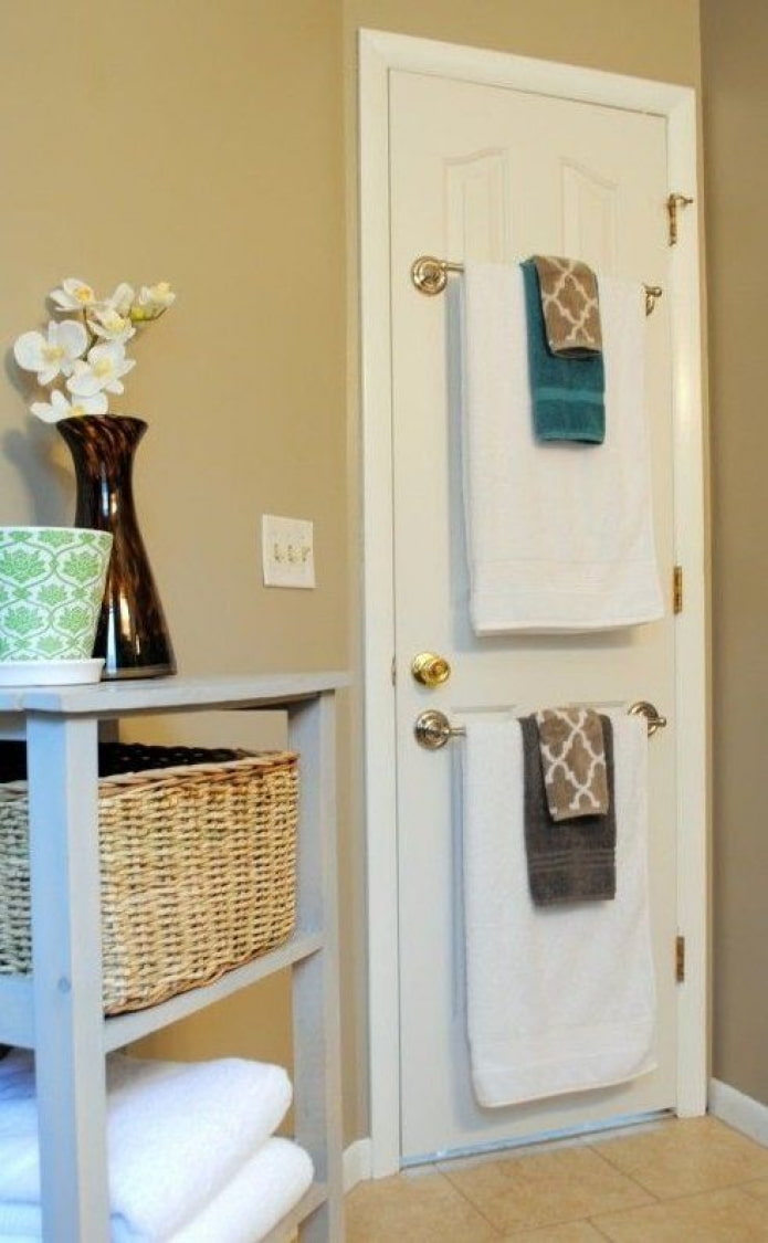 Towels on the door