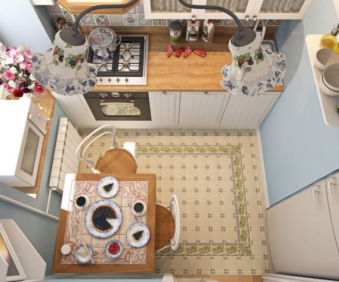kitchen view from above