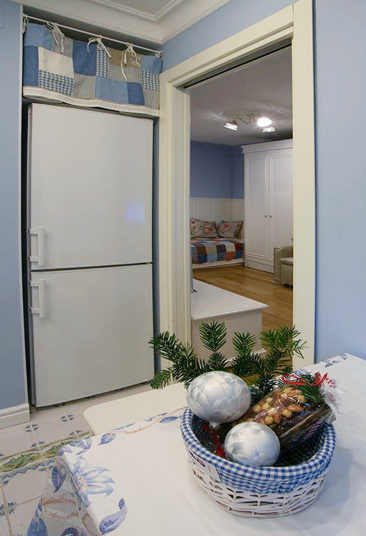 refrigerator and table