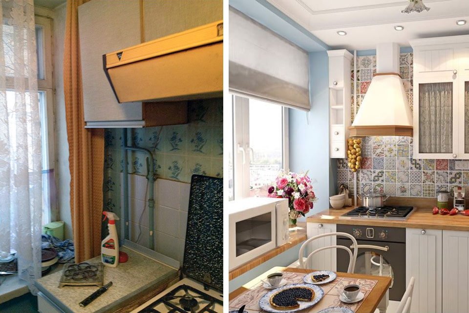Impressive remodeling of a one-room Khrushchev apartment of 28 sq m