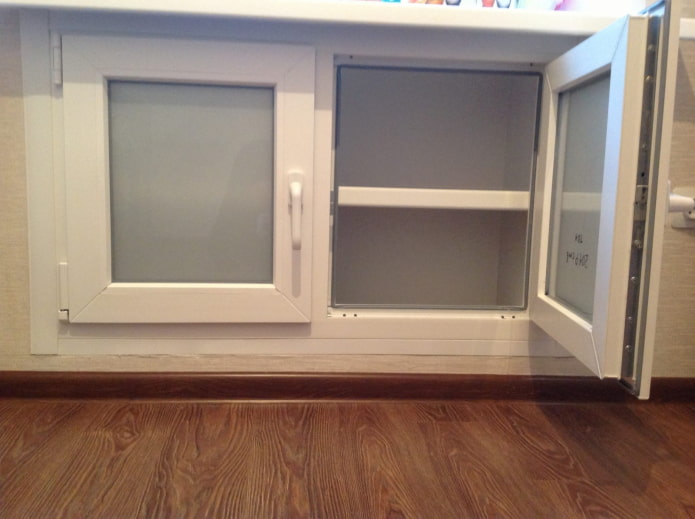 double-glazed window for a winter refrigerator