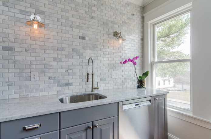 brickwork in the kitchen interior