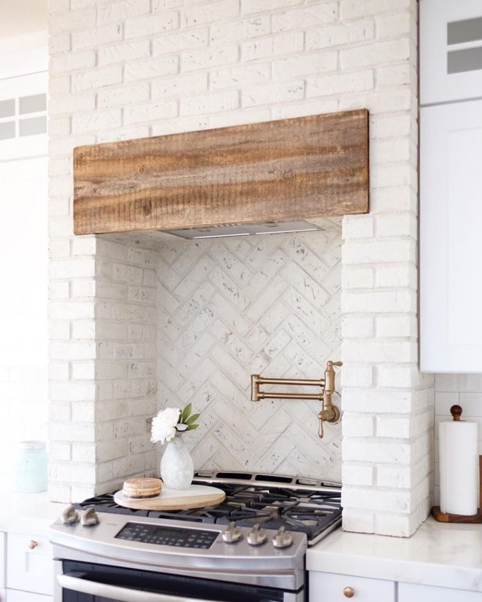 brickwork in the kitchen interior