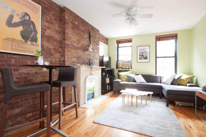 red brick in interior design