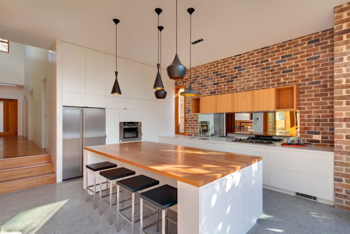 red brick in interior design