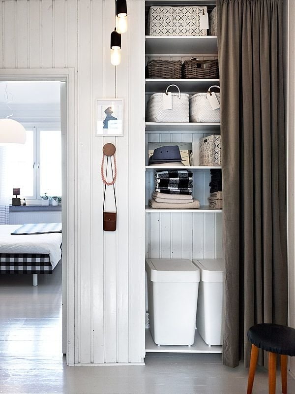 storage room in the interior of the hallway
