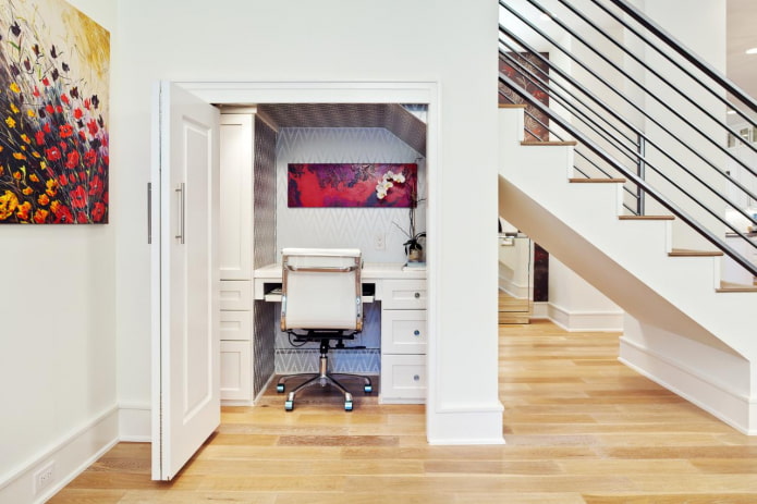pantry design with a workplace