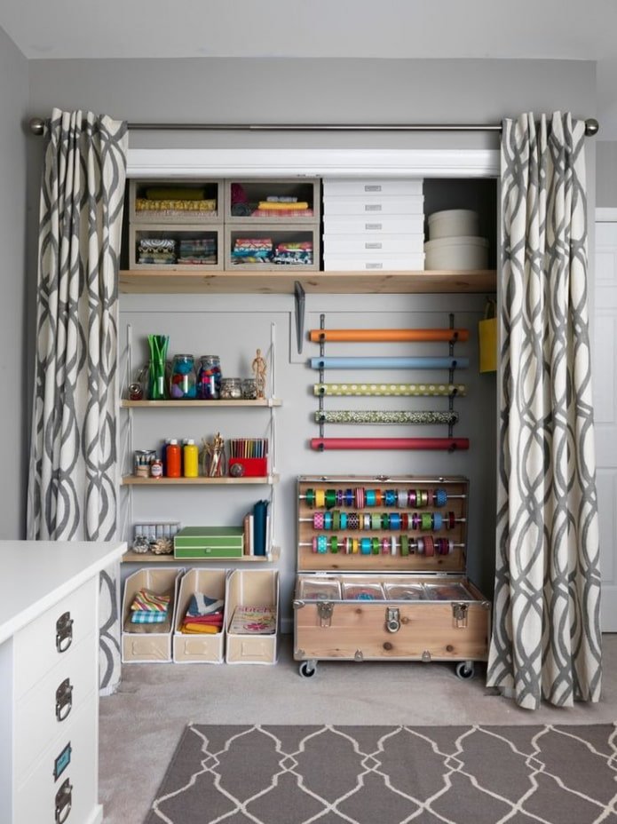 pantry design with a home workshop