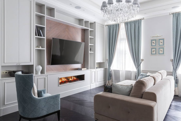 living room in a modern classical style
