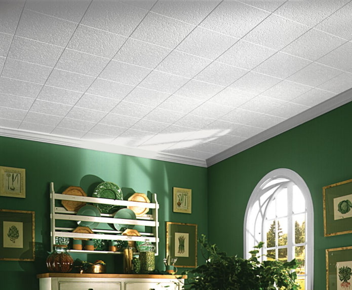tiled ceiling