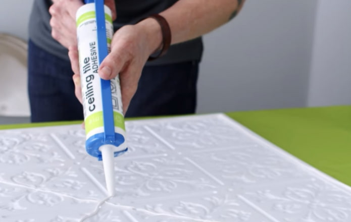 applying glue