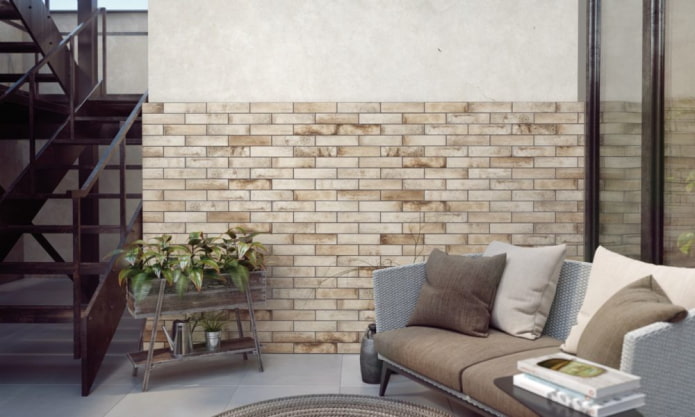partial clinker tile finish