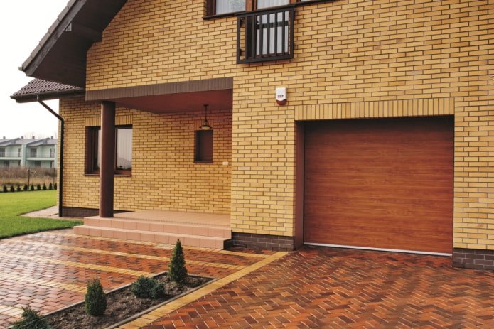 house facade with clinker tile cladding