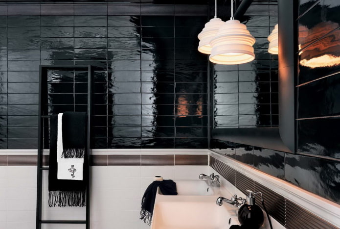 glossy clinker tile finish