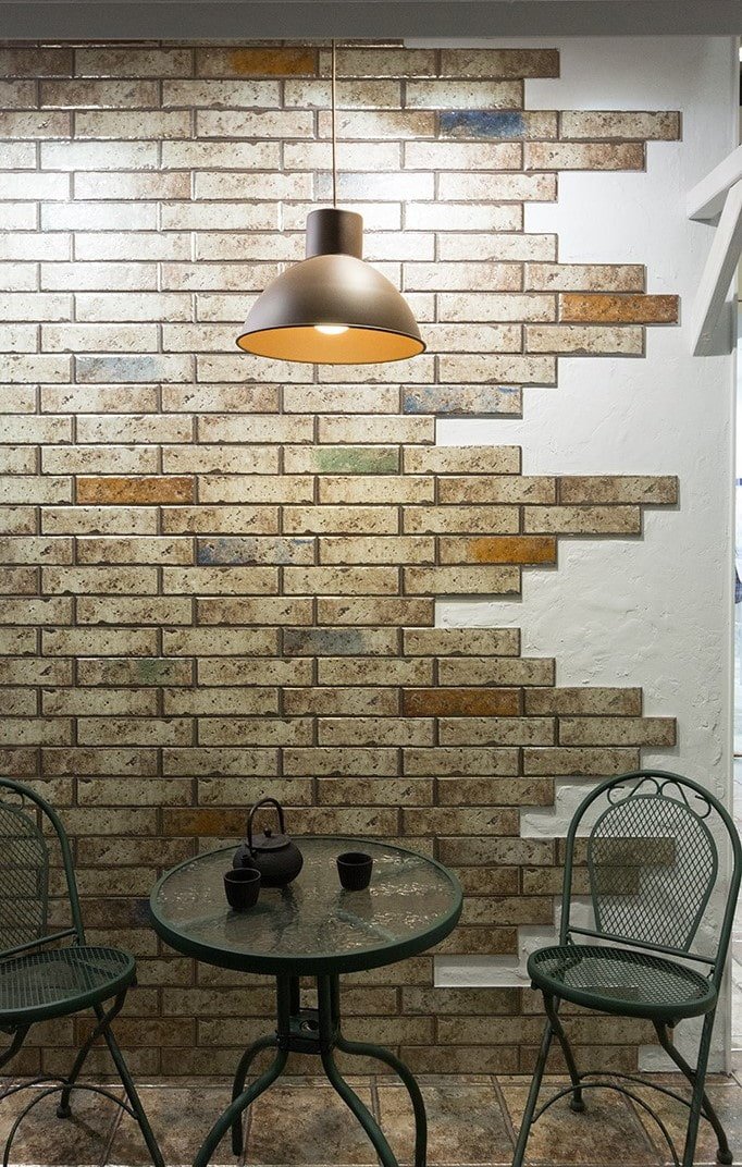 partial clinker tile finishing