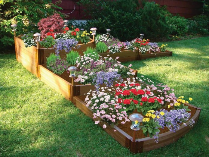 multi-tiered flowerbed