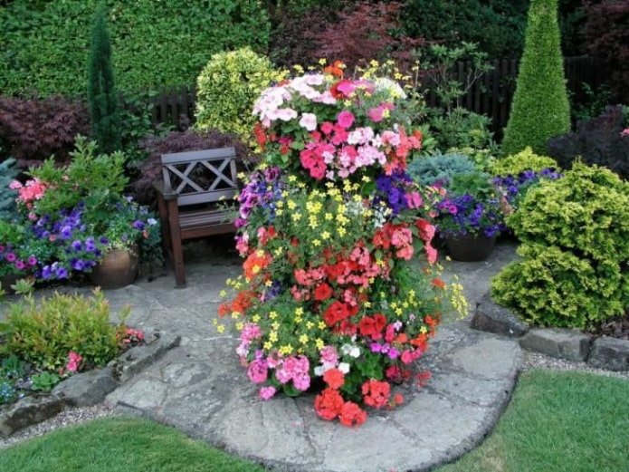 vertical multi-tiered flowerbed