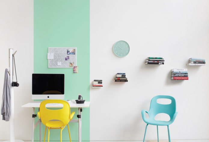 original book shelves in the interior