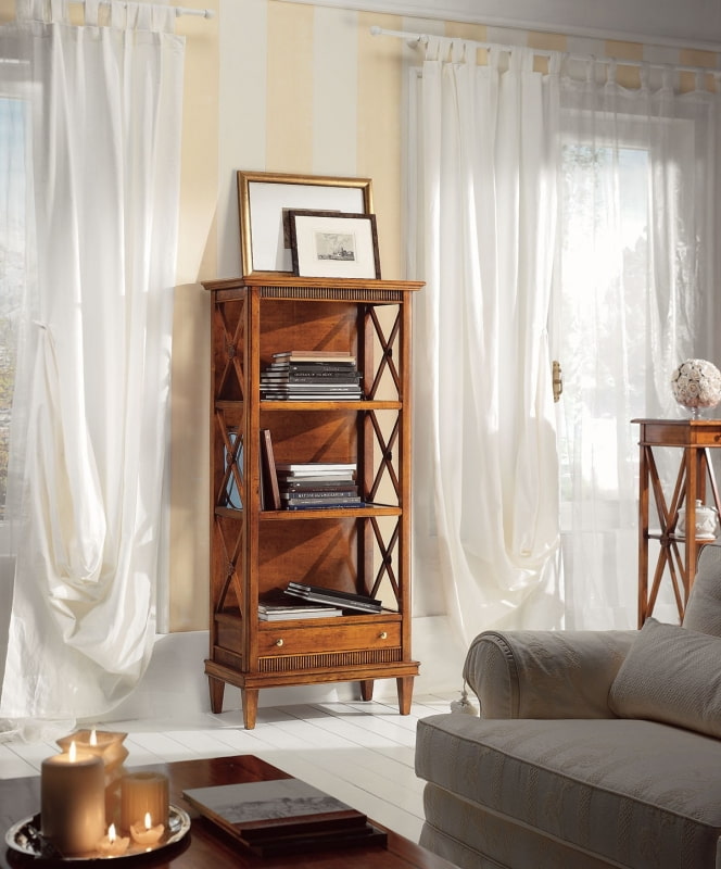 bookcase in the interior 