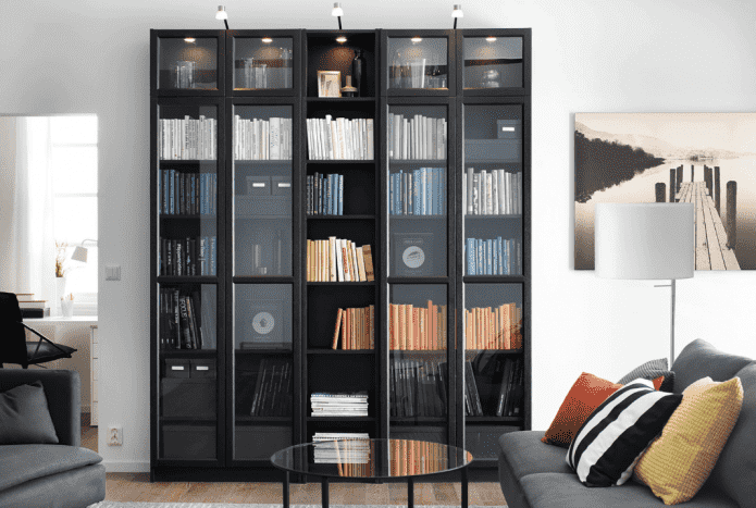 bookshelf in the interior 