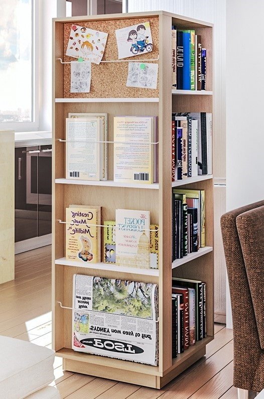 book shelf-stand in the interior