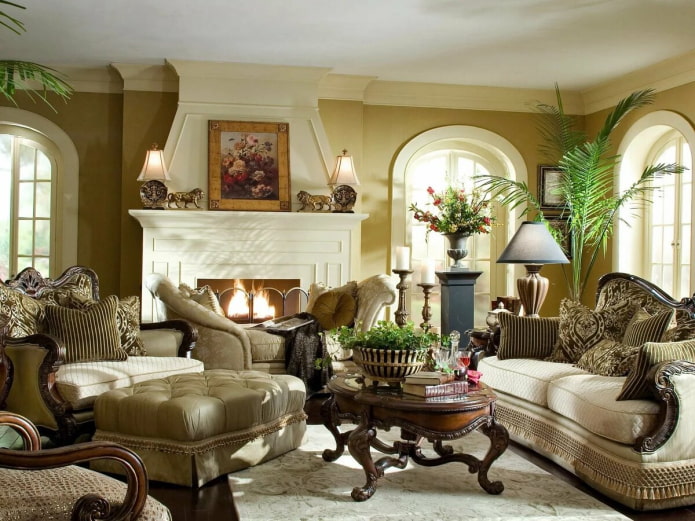 classic furniture in the living room