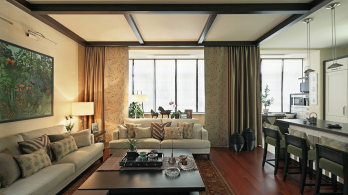Japanese curtains and curtains
