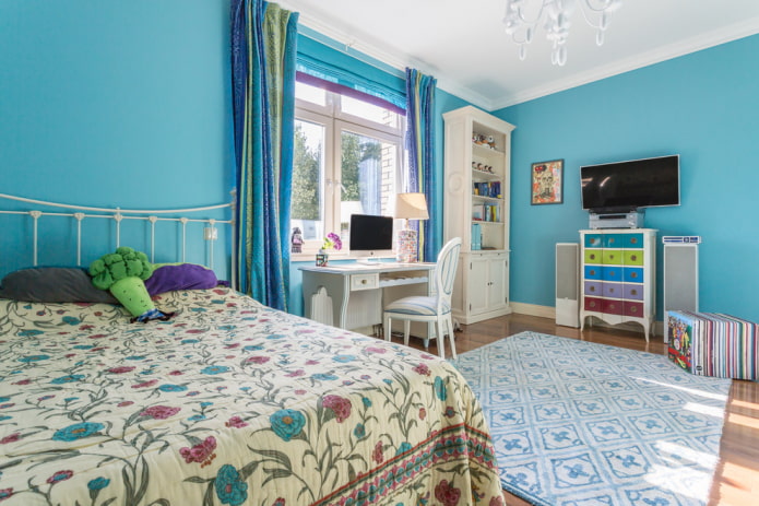 color scheme of a bedroom for a teenage girl