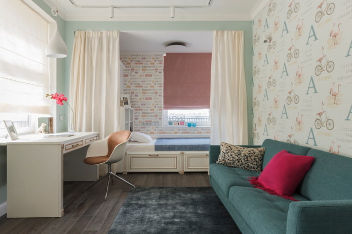 bedroom layout for a teenage girl