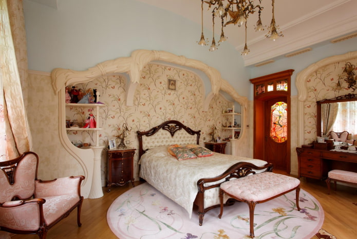 bedroom for a teenage girl in a modern style