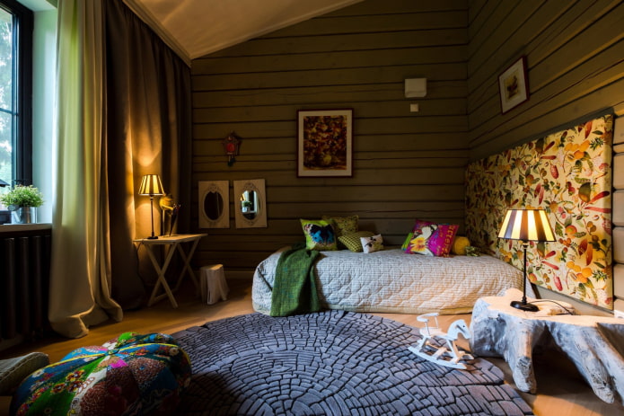 teenage girl attic bedroom design