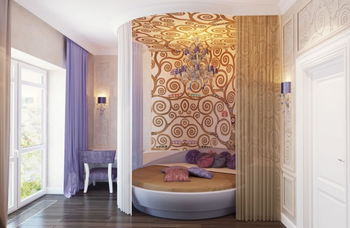bedroom for a teenage girl in a modern style