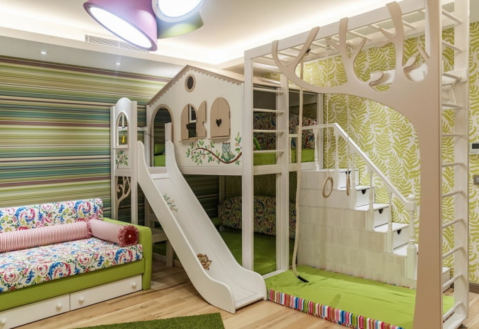 bedroom design for two girls of different ages 