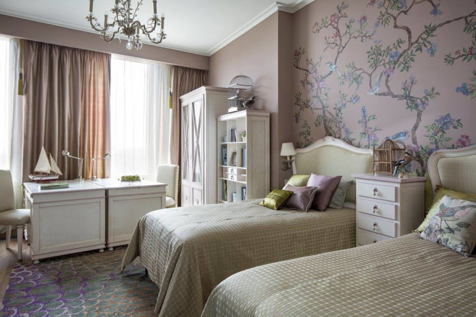 furnishing a bedroom for two girls