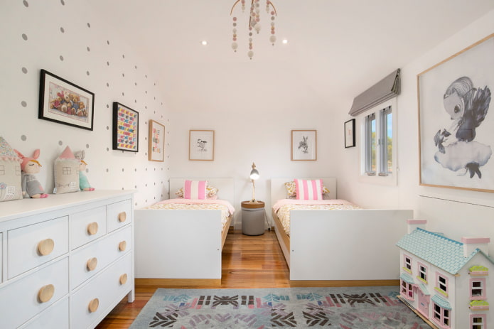 furnishing a bedroom for two girls