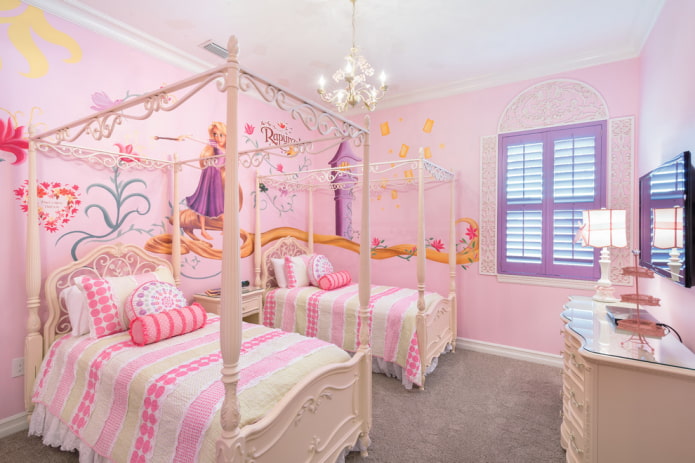 bedroom design for two girls