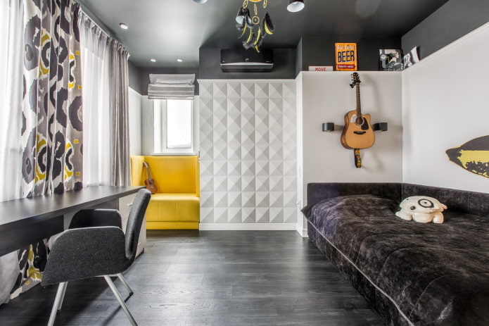 color scheme of a bedroom for a teenage boy