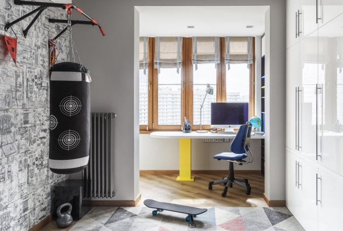 zoning a bedroom for a teenage boy