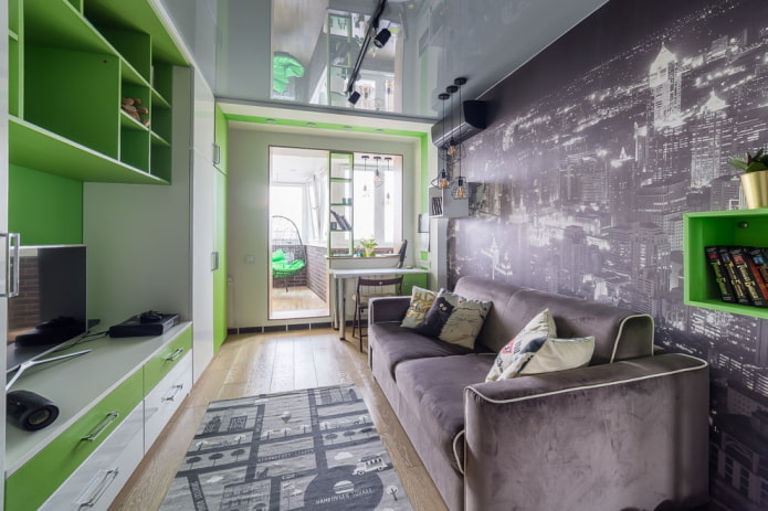 furniture arrangement in the bedroom for a teenage boy