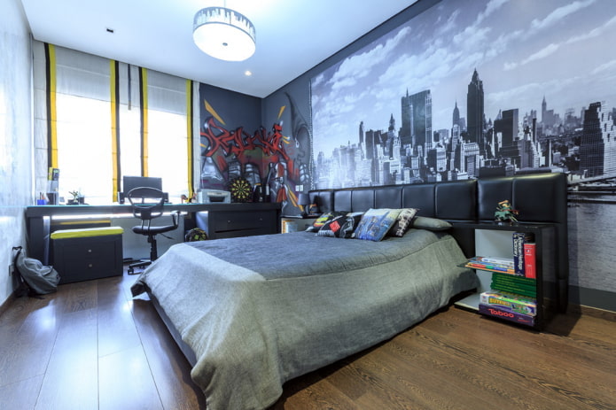 large bedroom design for a teenage boy